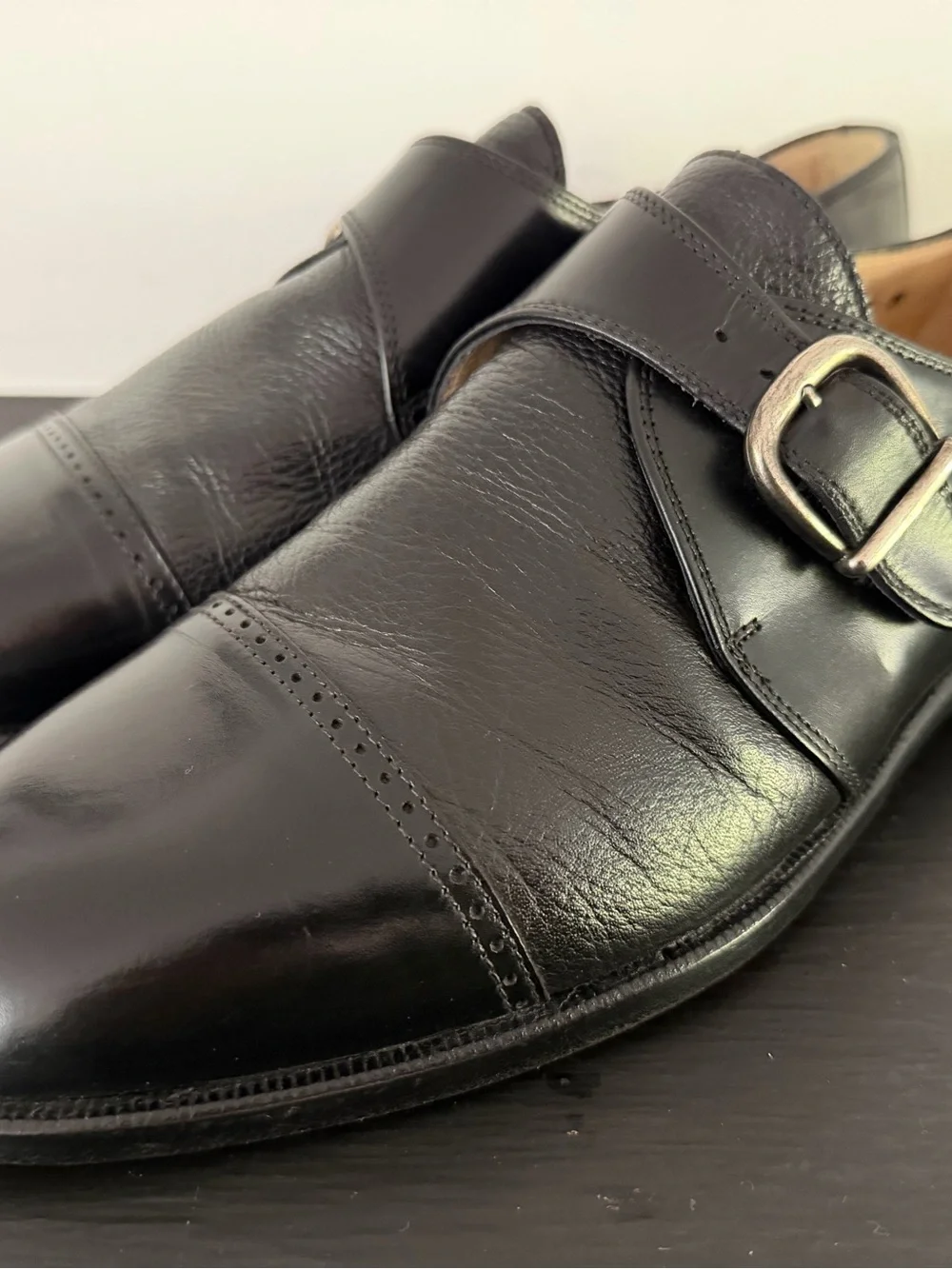 Vito Rafolo Monk Strap Shoes. Made in Italy. Size 9 1/2 M. Near New Condition.